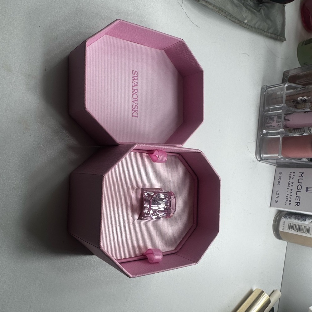 Swarovski Pink Crystal Ring in Gift Box